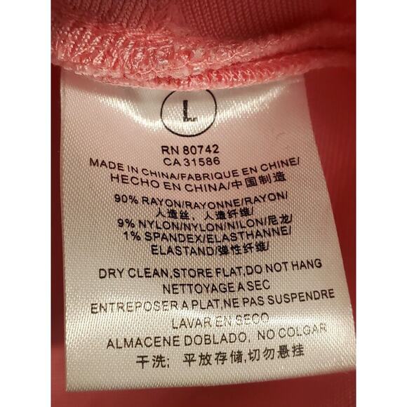 Meilun Women Pink Rayon Pull on Pencil & Straight Mini Stretch Skirt Size Large - Picture 8 of 11